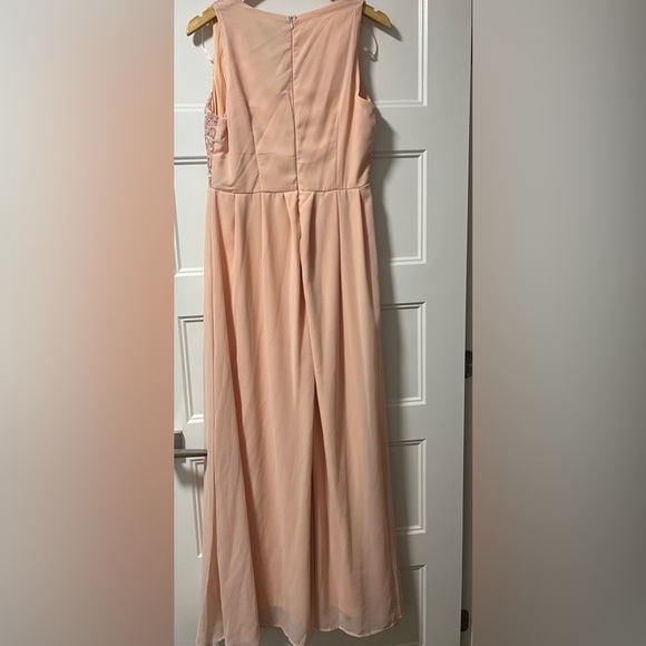 Elegant Pink Lace Evening Gown/bridesmaid dress - Picture 3 of 3